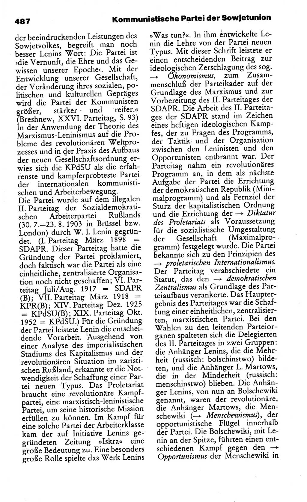 Kleines politisches Wörterbuch [Deutsche Demokratische Republik (DDR)] 1986, Seite 487 (Kl. pol. Wb. DDR 1986, S. 487)