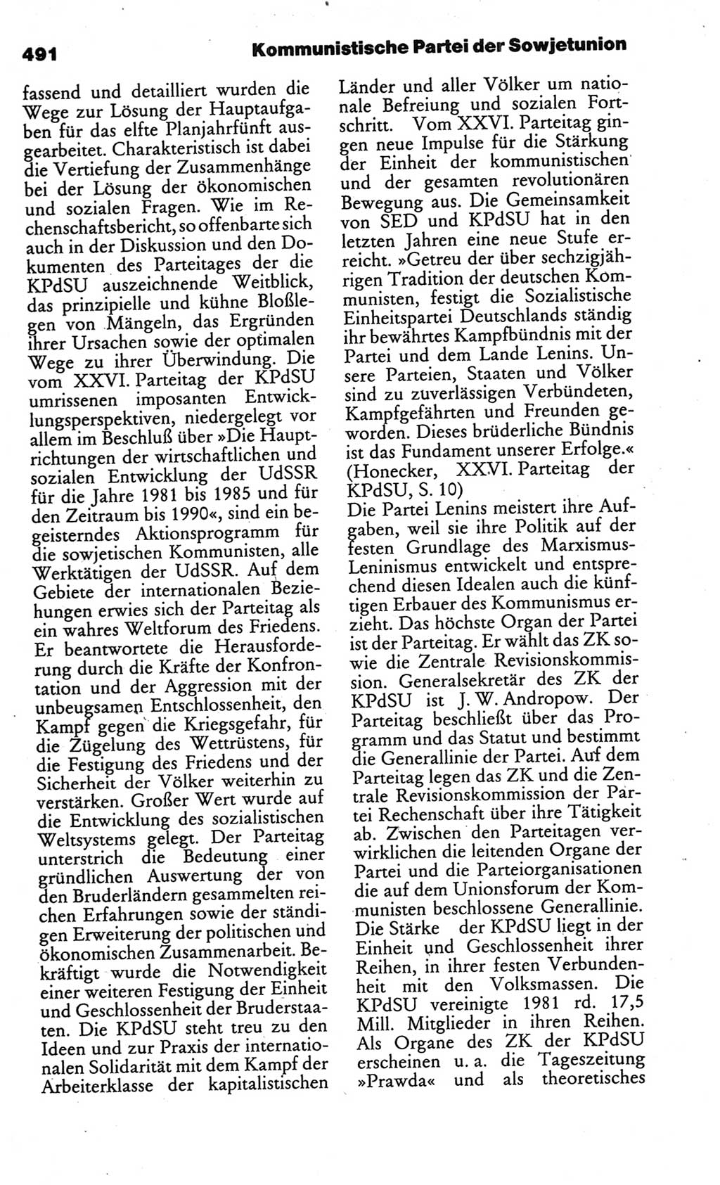 Kleines politisches Wörterbuch [Deutsche Demokratische Republik (DDR)] 1986, Seite 491 (Kl. pol. Wb. DDR 1986, S. 491)