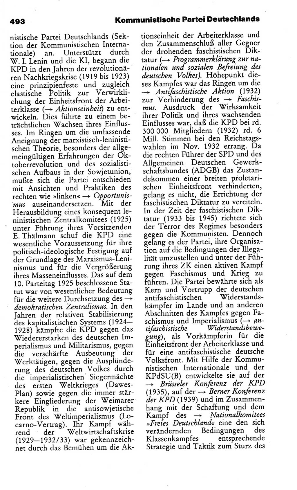 Kleines politisches Wörterbuch [Deutsche Demokratische Republik (DDR)] 1986, Seite 493 (Kl. pol. Wb. DDR 1986, S. 493)