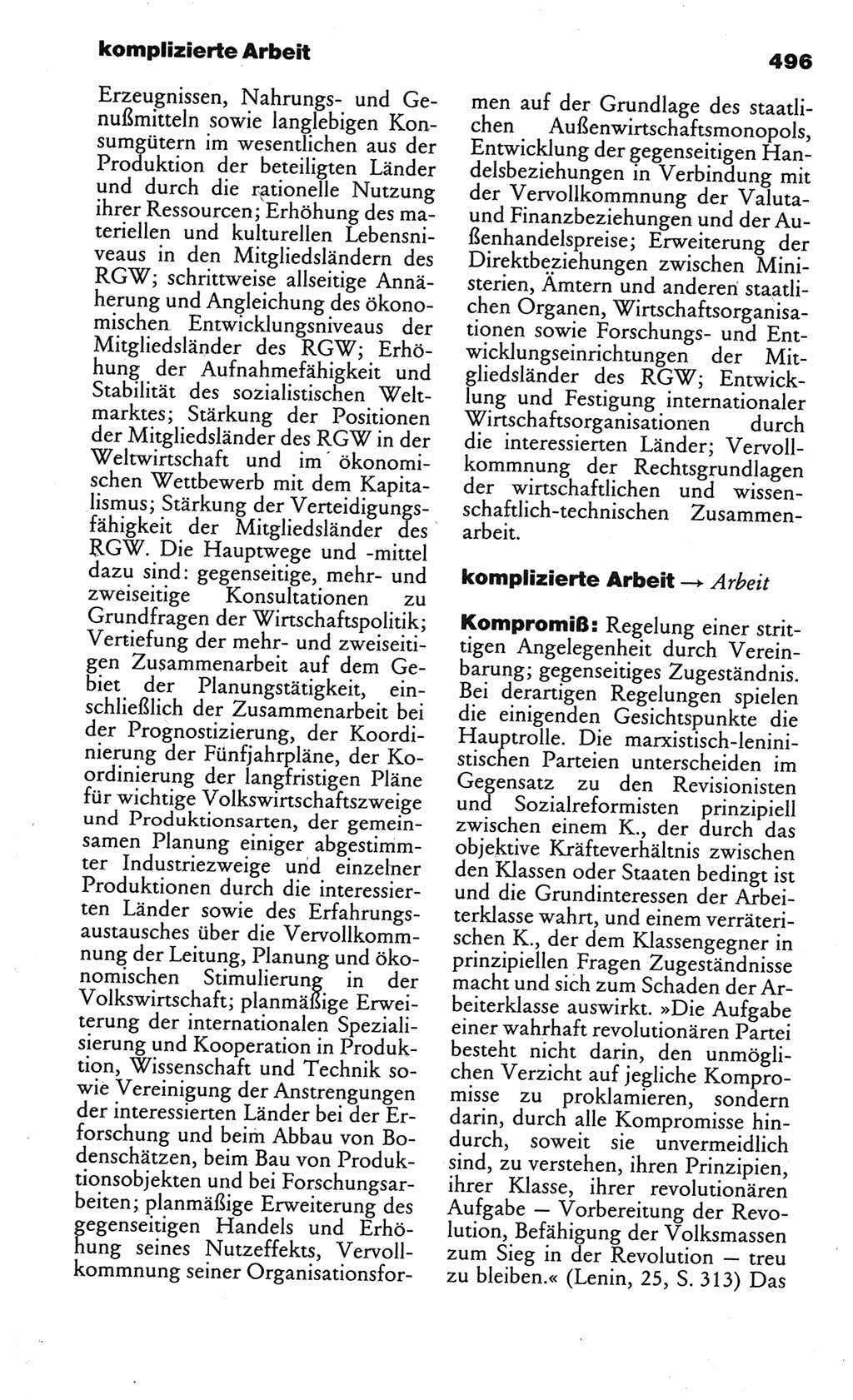 Kleines politisches Wörterbuch [Deutsche Demokratische Republik (DDR)] 1986, Seite 496 (Kl. pol. Wb. DDR 1986, S. 496)