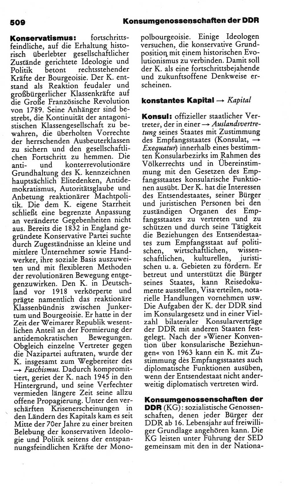 Kleines politisches Wörterbuch [Deutsche Demokratische Republik (DDR)] 1986, Seite 509 (Kl. pol. Wb. DDR 1986, S. 509)