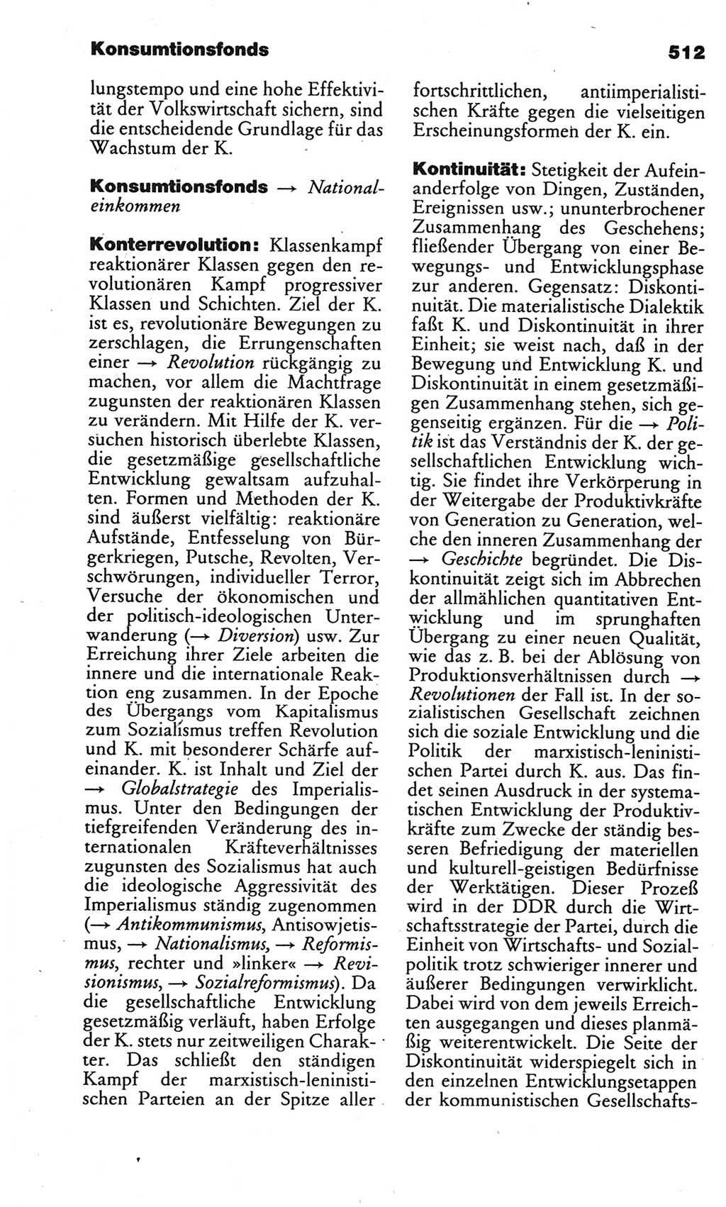 Kleines politisches Wörterbuch [Deutsche Demokratische Republik (DDR)] 1986, Seite 512 (Kl. pol. Wb. DDR 1986, S. 512)