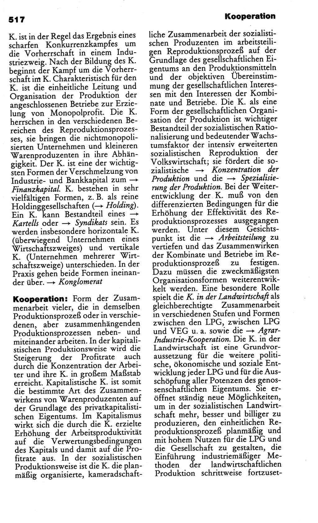 Kleines politisches Wörterbuch [Deutsche Demokratische Republik (DDR)] 1986, Seite 517 (Kl. pol. Wb. DDR 1986, S. 517)