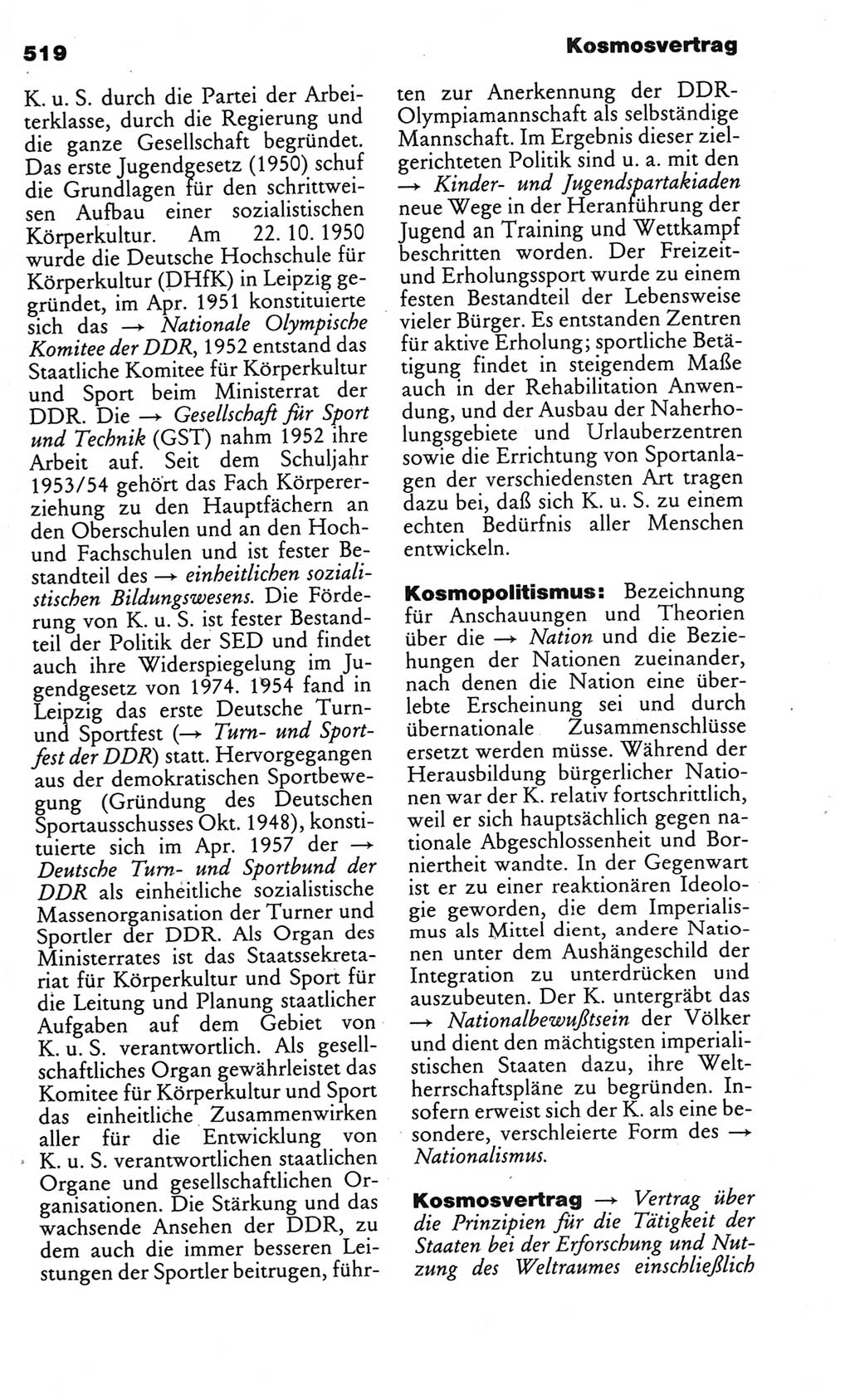 Kleines politisches Wörterbuch [Deutsche Demokratische Republik (DDR)] 1986, Seite 519 (Kl. pol. Wb. DDR 1986, S. 519)