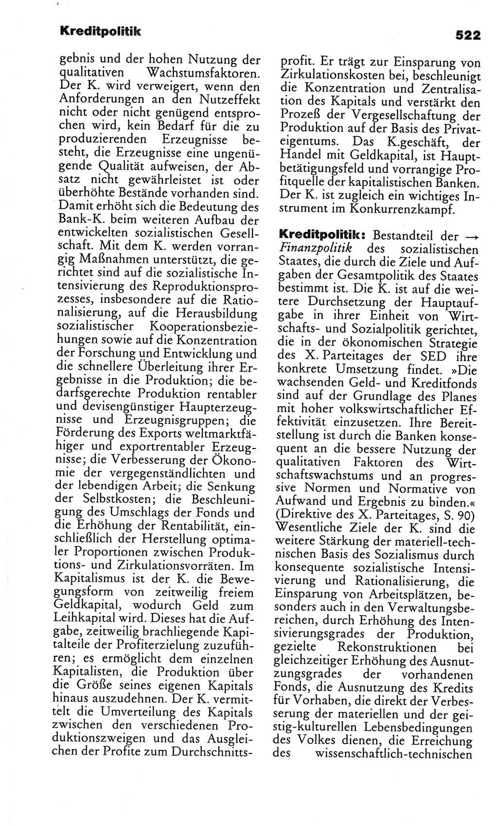 Kleines politisches Wörterbuch [Deutsche Demokratische Republik (DDR)] 1986, Seite 522 (Kl. pol. Wb. DDR 1986, S. 522)