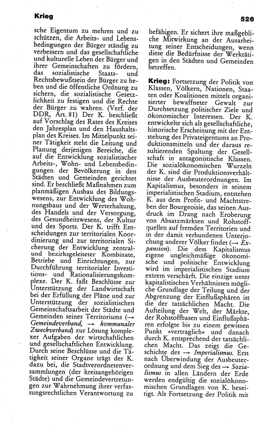 Kleines politisches Wörterbuch [Deutsche Demokratische Republik (DDR)] 1986, Seite 526 (Kl. pol. Wb. DDR 1986, S. 526)