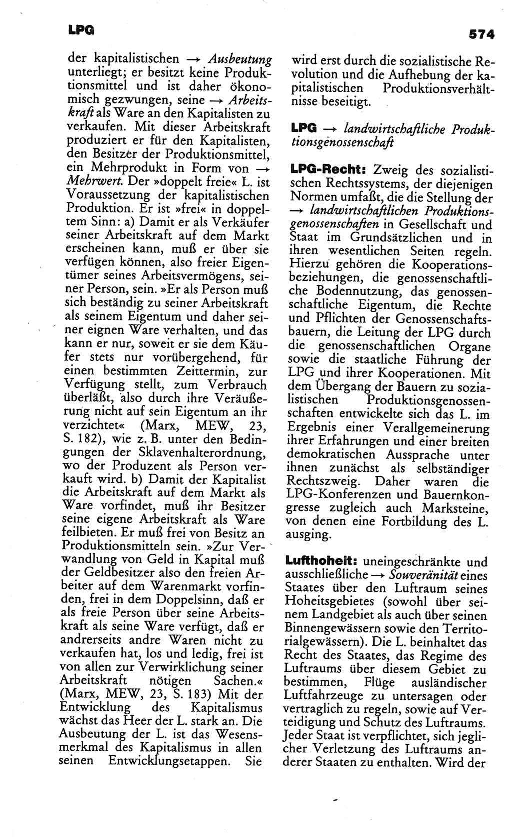 Kleines politisches Wörterbuch [Deutsche Demokratische Republik (DDR)] 1986, Seite 574 (Kl. pol. Wb. DDR 1986, S. 574)