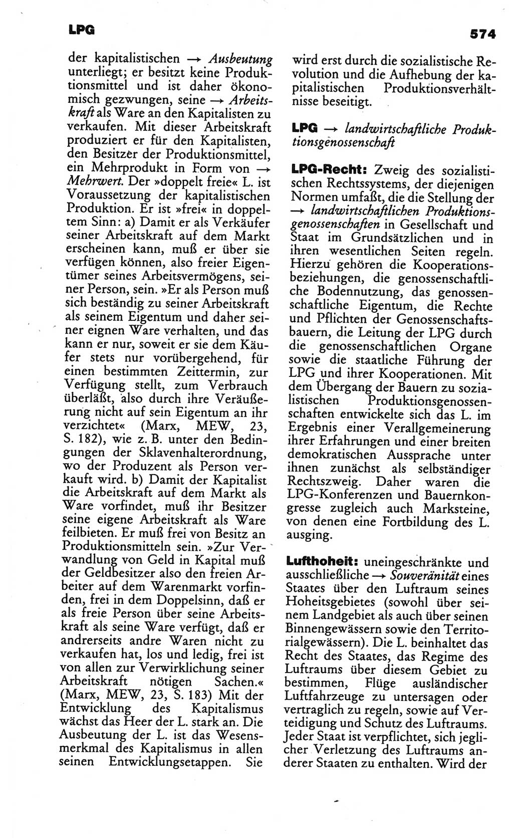 Kleines politisches Wörterbuch [Deutsche Demokratische Republik (DDR)] 1986, Seite 574 (Kl. pol. Wb. DDR 1986, S. 574)