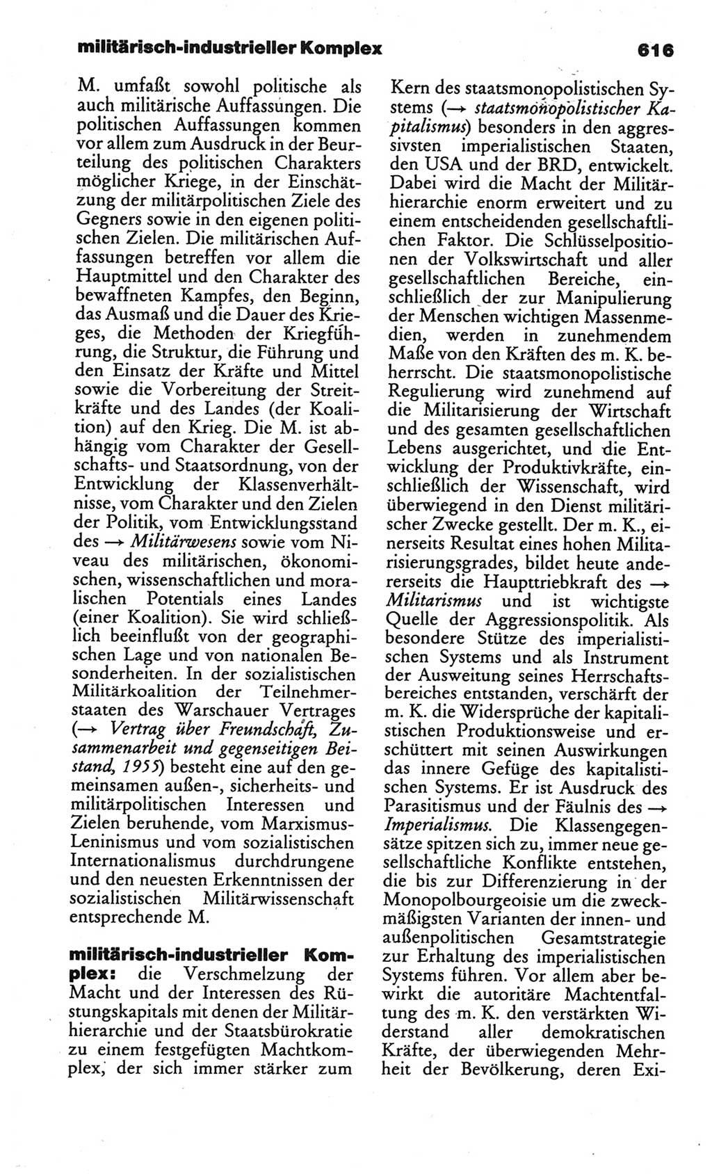 Kleines politisches Wörterbuch [Deutsche Demokratische Republik (DDR)] 1986, Seite 616 (Kl. pol. Wb. DDR 1986, S. 616)