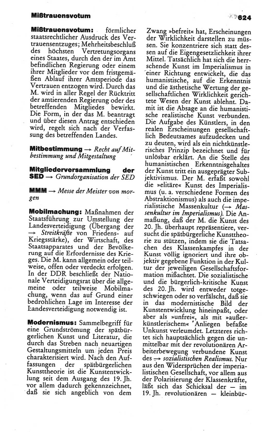 Kleines politisches Wörterbuch [Deutsche Demokratische Republik (DDR)] 1986, Seite 624 (Kl. pol. Wb. DDR 1986, S. 624)