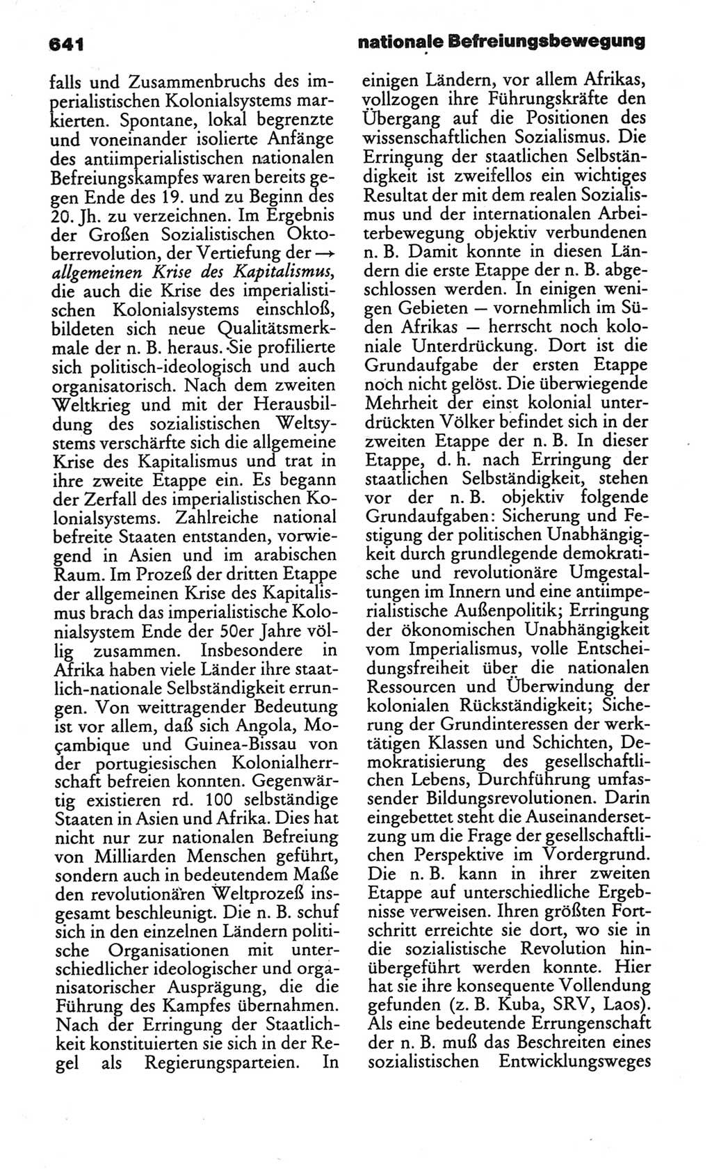 Kleines politisches Wörterbuch [Deutsche Demokratische Republik (DDR)] 1986, Seite 641 (Kl. pol. Wb. DDR 1986, S. 641)