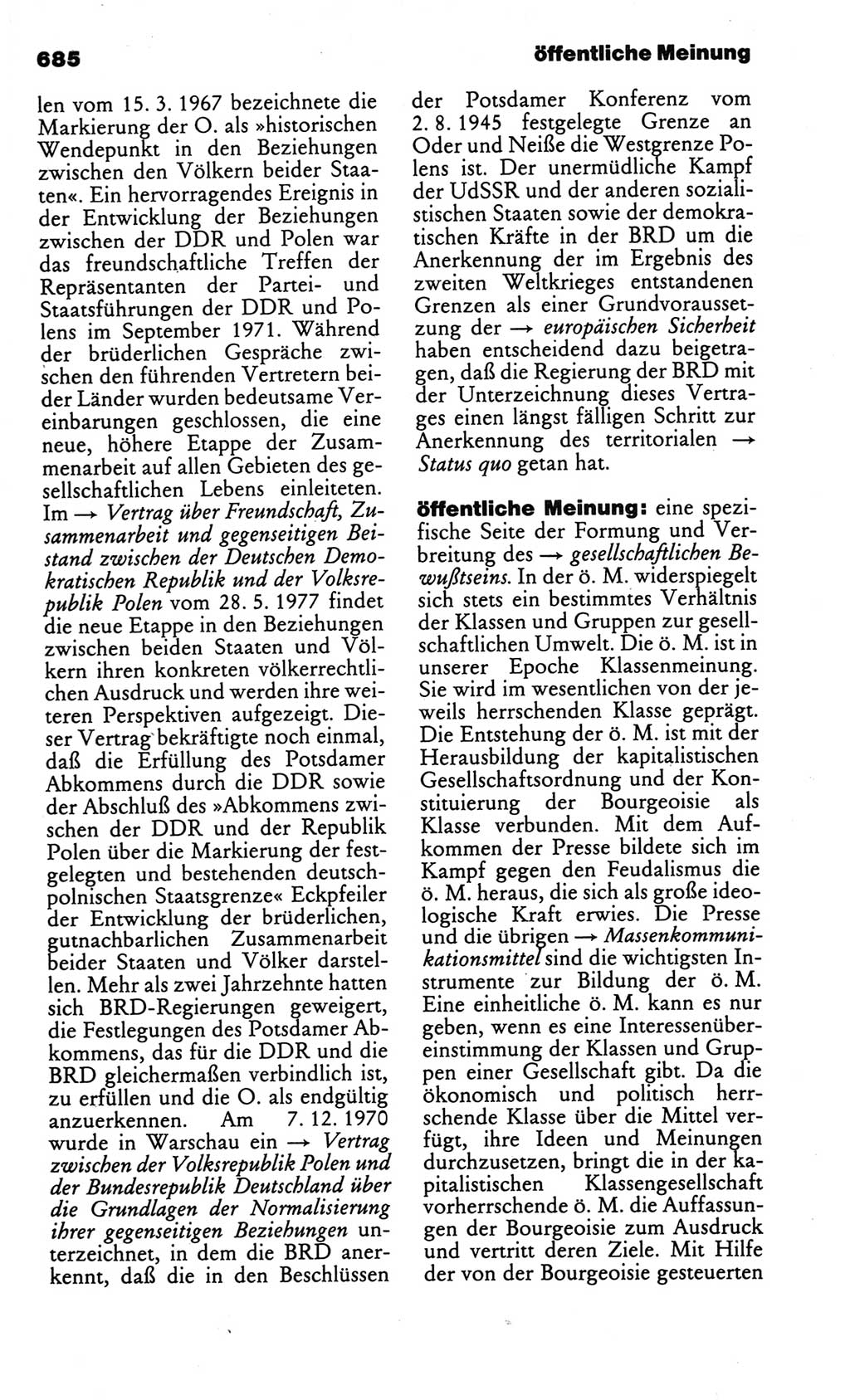 Kleines politisches Wörterbuch [Deutsche Demokratische Republik (DDR)] 1986, Seite 685 (Kl. pol. Wb. DDR 1986, S. 685)