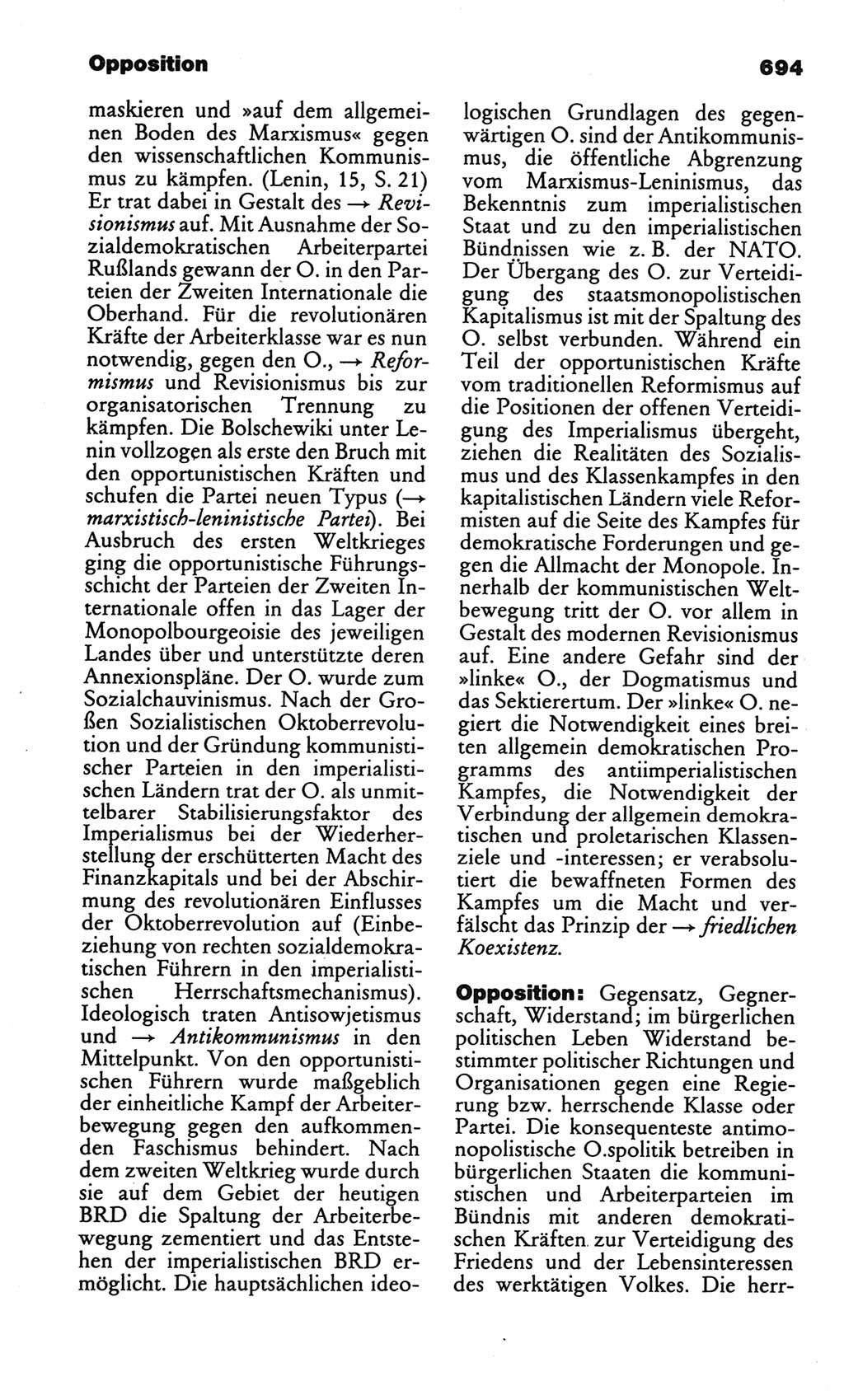 Kleines politisches Wörterbuch [Deutsche Demokratische Republik (DDR)] 1986, Seite 694 (Kl. pol. Wb. DDR 1986, S. 694)