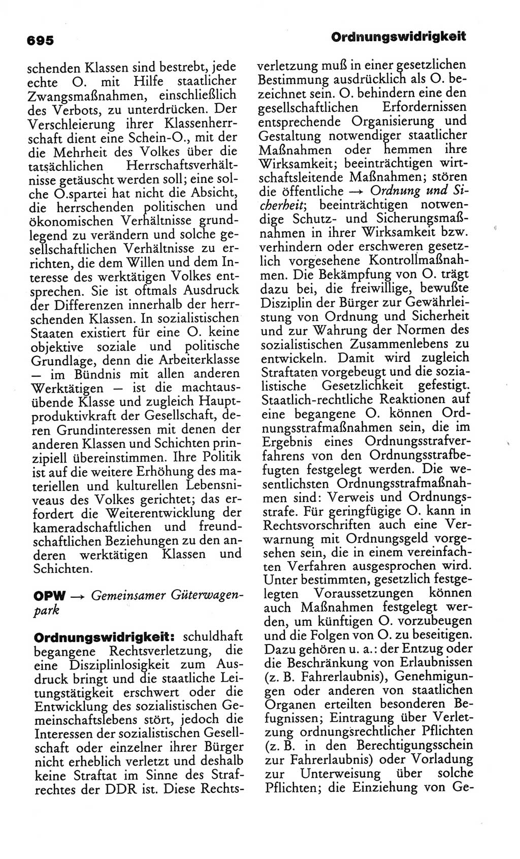 Kleines politisches Wörterbuch [Deutsche Demokratische Republik (DDR)] 1986, Seite 695 (Kl. pol. Wb. DDR 1986, S. 695)
