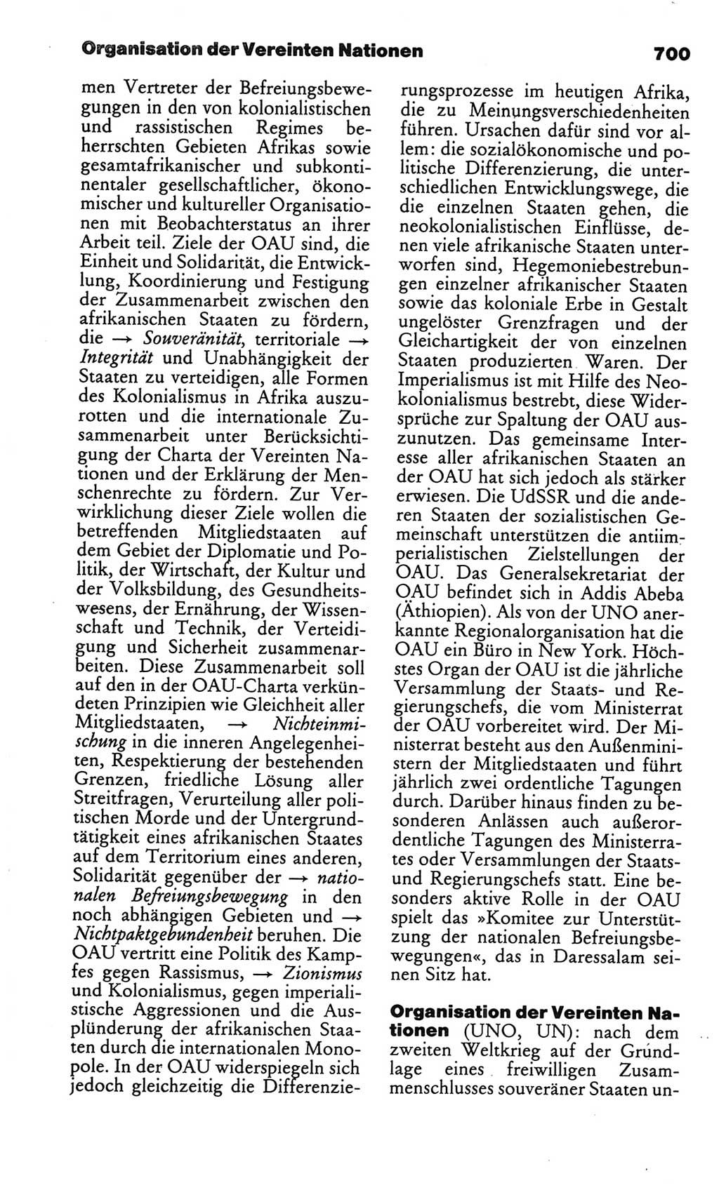 Kleines politisches Wörterbuch [Deutsche Demokratische Republik (DDR)] 1986, Seite 700 (Kl. pol. Wb. DDR 1986, S. 700)