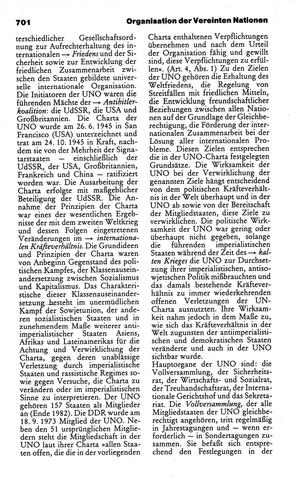 Kleines politisches Wörterbuch [Deutsche Demokratische Republik (DDR)] 1986, Seite 701 (Kl. pol. Wb. DDR 1986, S. 701)