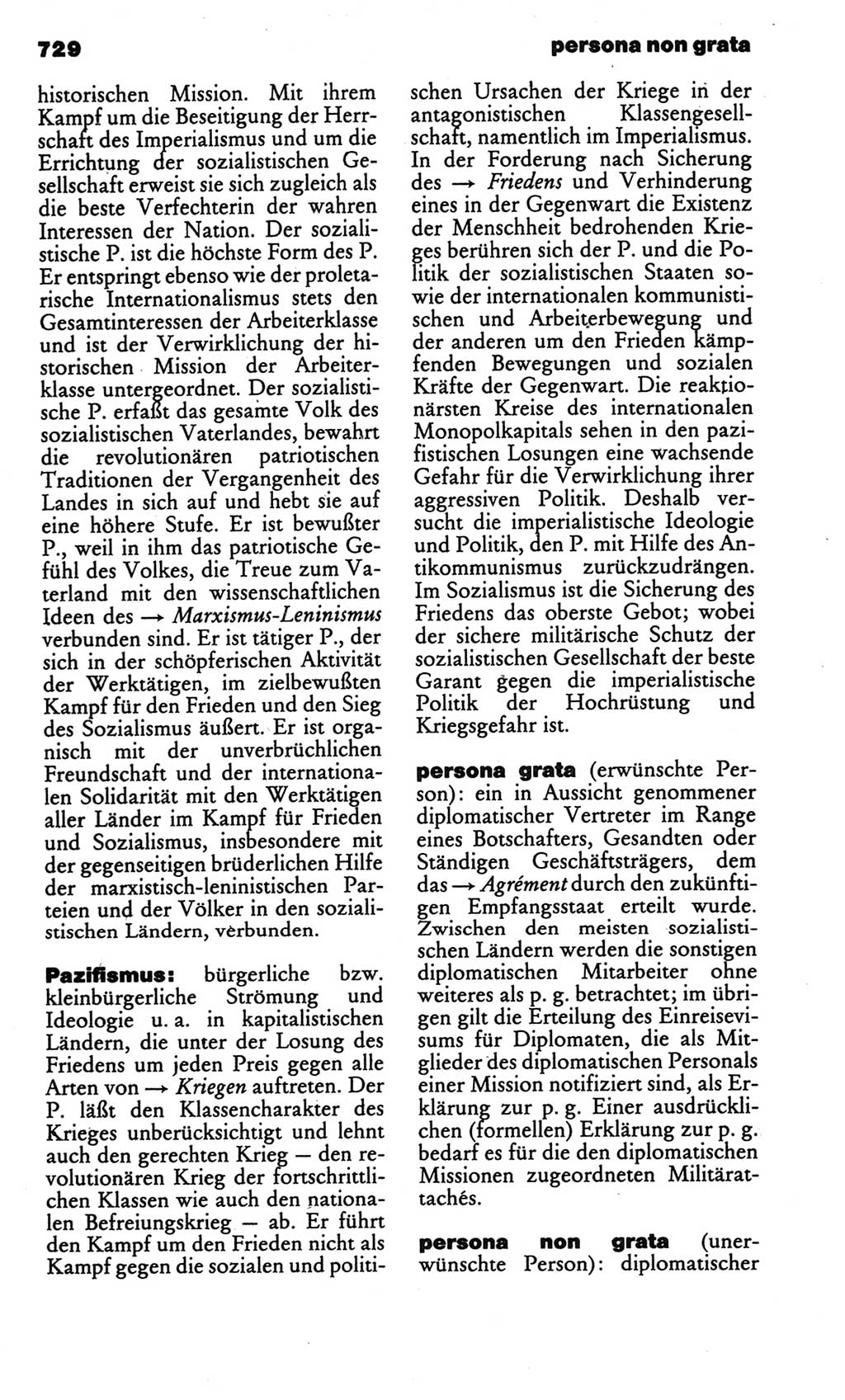 Kleines politisches Wörterbuch [Deutsche Demokratische Republik (DDR)] 1986, Seite 729 (Kl. pol. Wb. DDR 1986, S. 729)