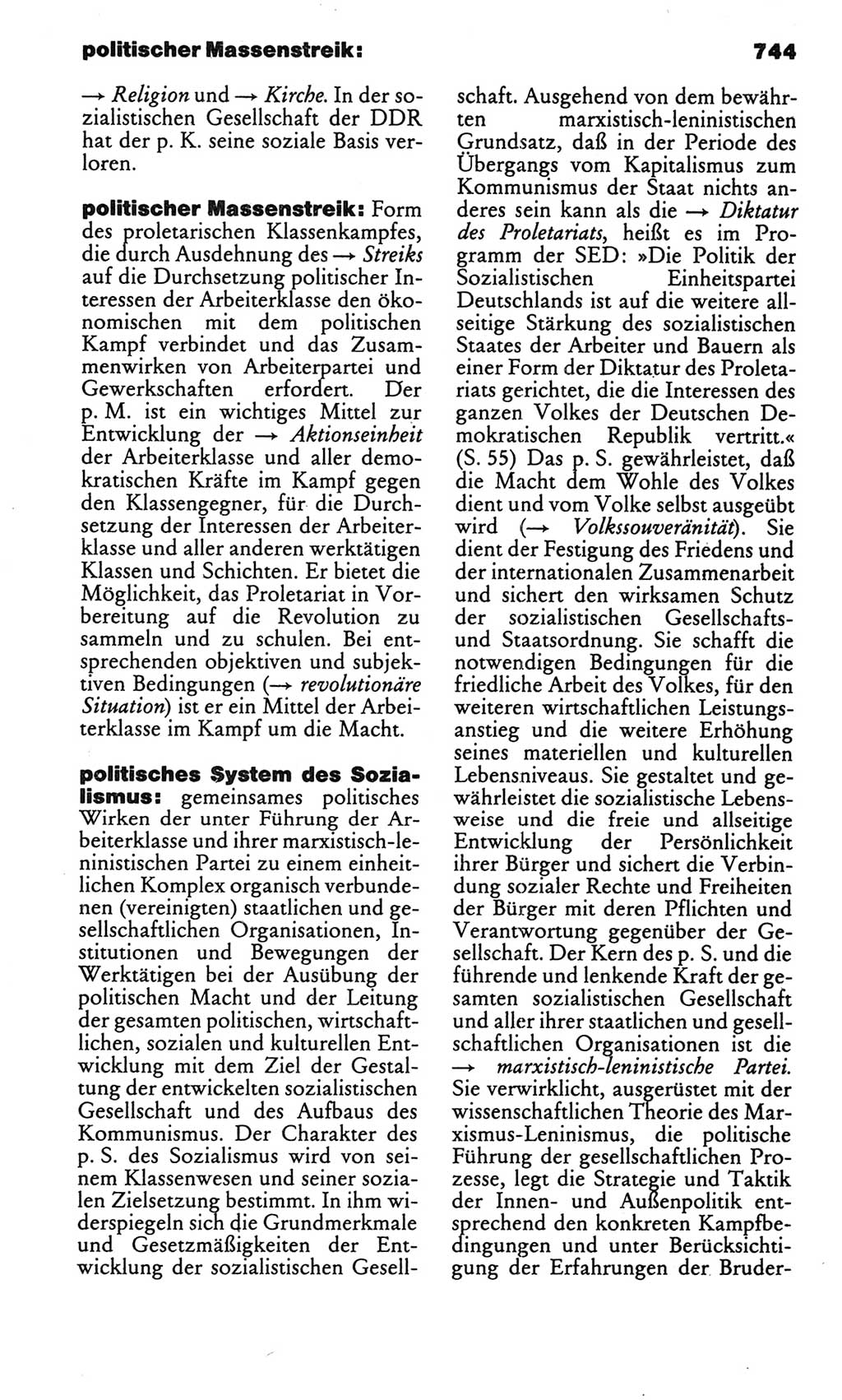Kleines politisches Wörterbuch [Deutsche Demokratische Republik (DDR)] 1986, Seite 744 (Kl. pol. Wb. DDR 1986, S. 744)