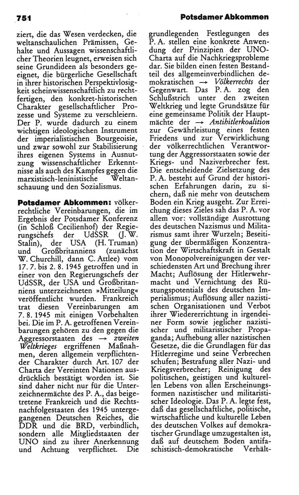 Kleines politisches Wörterbuch [Deutsche Demokratische Republik (DDR)] 1986, Seite 751 (Kl. pol. Wb. DDR 1986, S. 751)