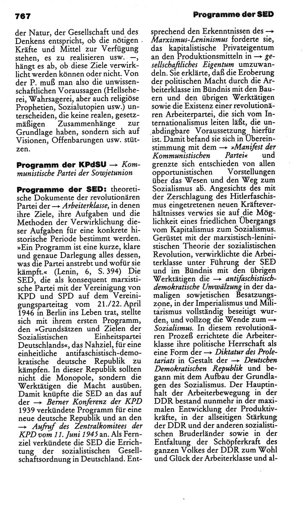 Kleines politisches Wörterbuch [Deutsche Demokratische Republik (DDR)] 1986, Seite 767 (Kl. pol. Wb. DDR 1986, S. 767)