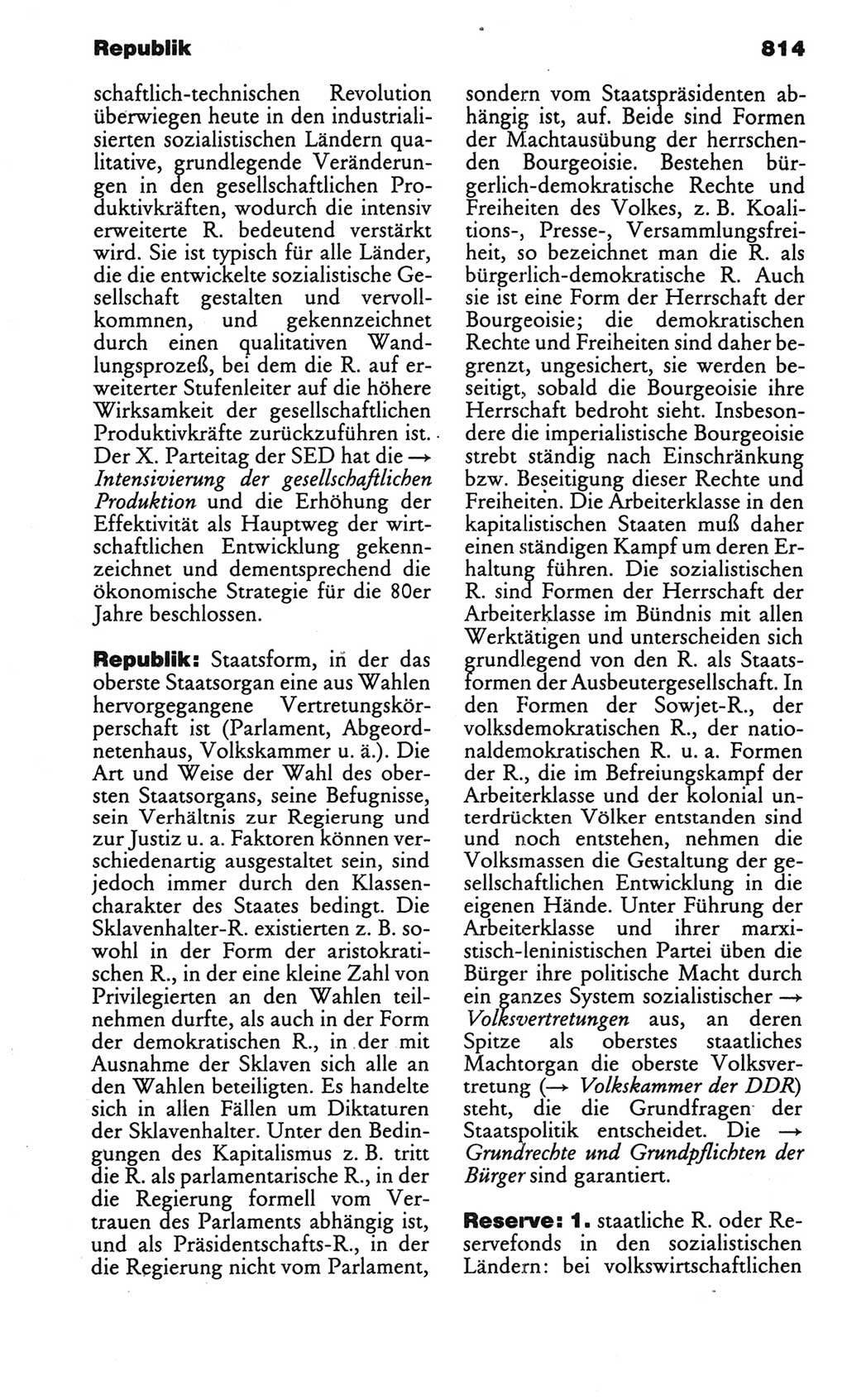 Kleines politisches Wörterbuch [Deutsche Demokratische Republik (DDR)] 1986, Seite 814 (Kl. pol. Wb. DDR 1986, S. 814)