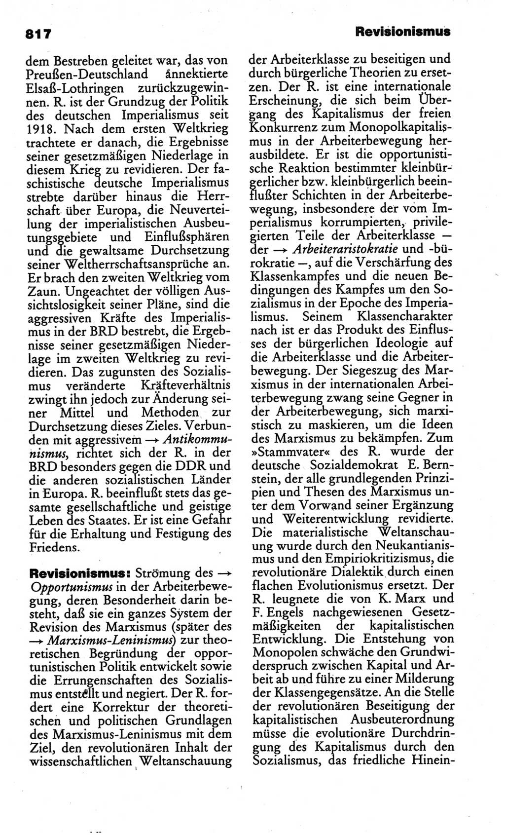Kleines politisches Wörterbuch [Deutsche Demokratische Republik (DDR)] 1986, Seite 817 (Kl. pol. Wb. DDR 1986, S. 817)