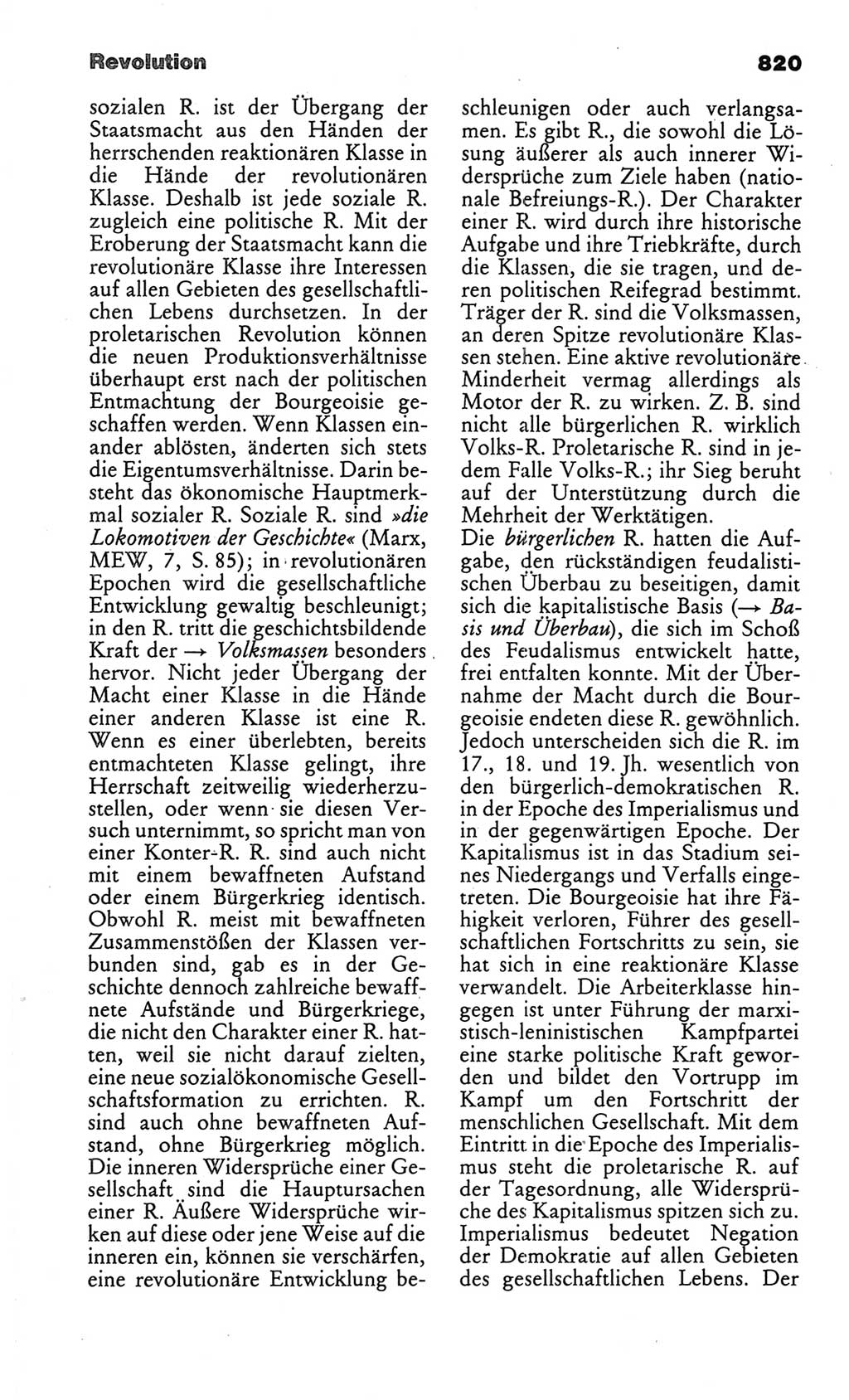 Kleines politisches Wörterbuch [Deutsche Demokratische Republik (DDR)] 1986, Seite 820 (Kl. pol. Wb. DDR 1986, S. 820)