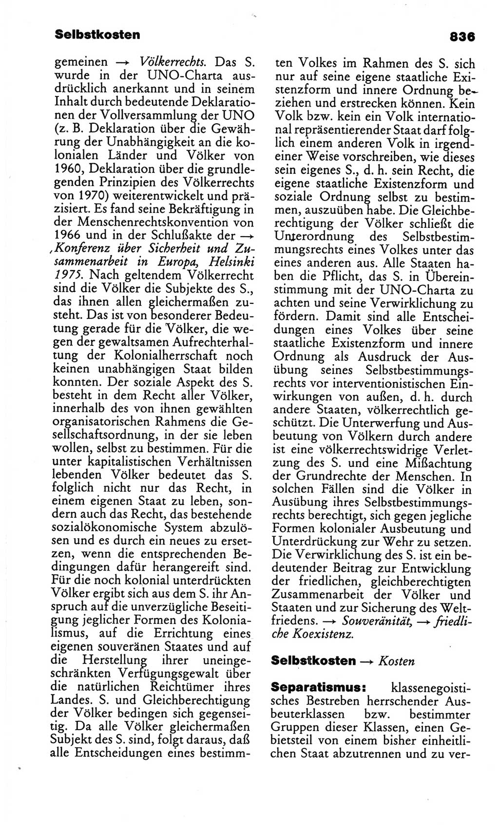 Kleines politisches Wörterbuch [Deutsche Demokratische Republik (DDR)] 1986, Seite 836 (Kl. pol. Wb. DDR 1986, S. 836)