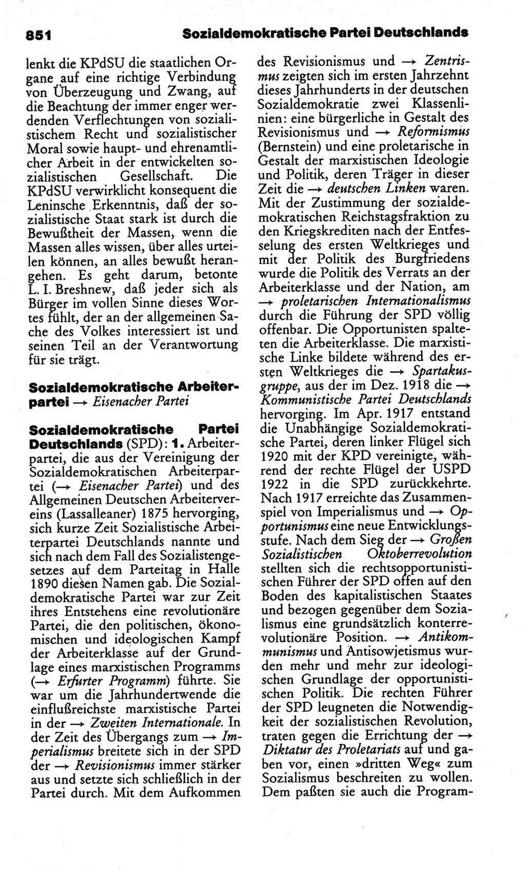 Kleines politisches Wörterbuch [Deutsche Demokratische Republik (DDR)] 1986, Seite 851 (Kl. pol. Wb. DDR 1986, S. 851)