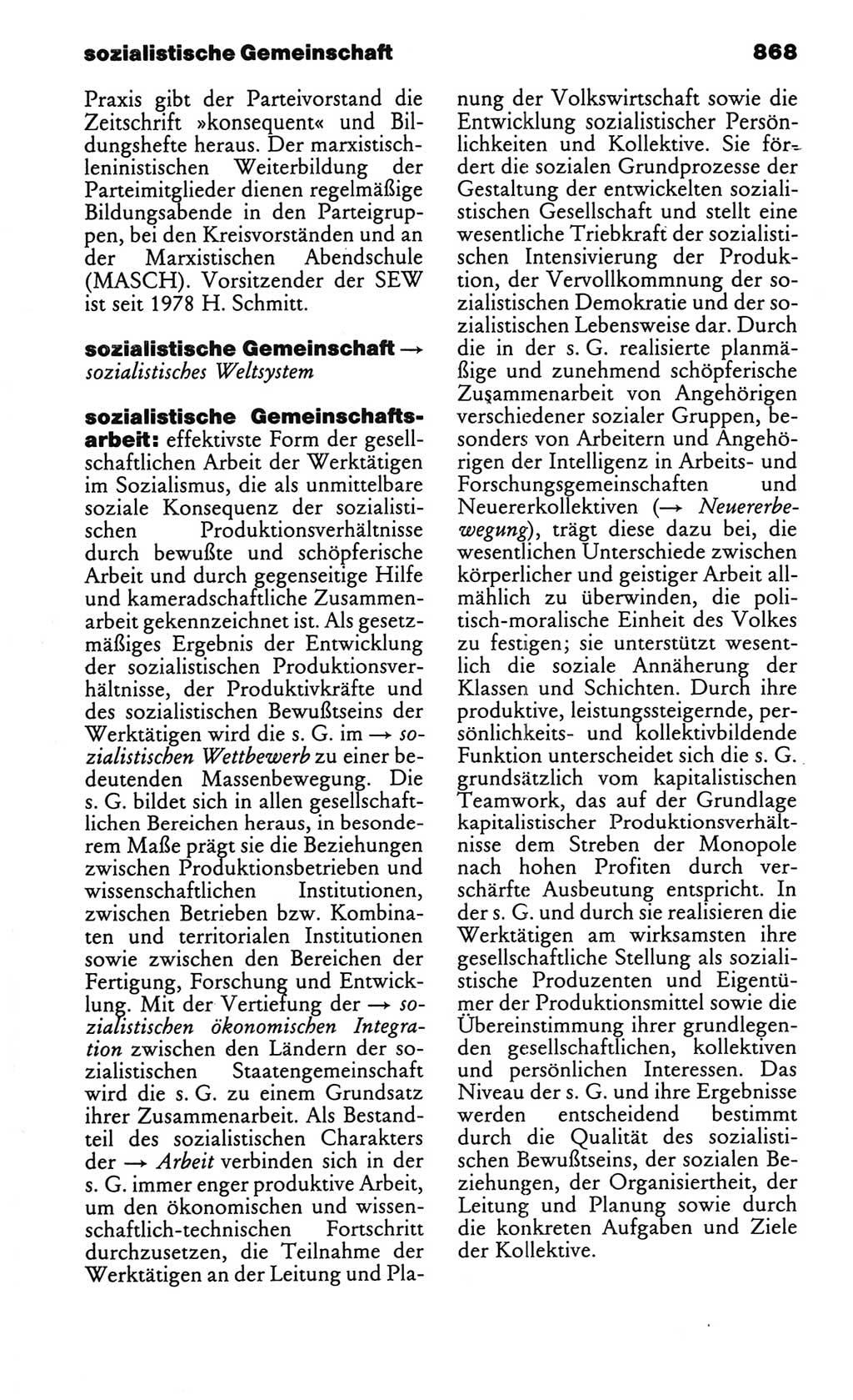 Kleines politisches Wörterbuch [Deutsche Demokratische Republik (DDR)] 1986, Seite 868 (Kl. pol. Wb. DDR 1986, S. 868)