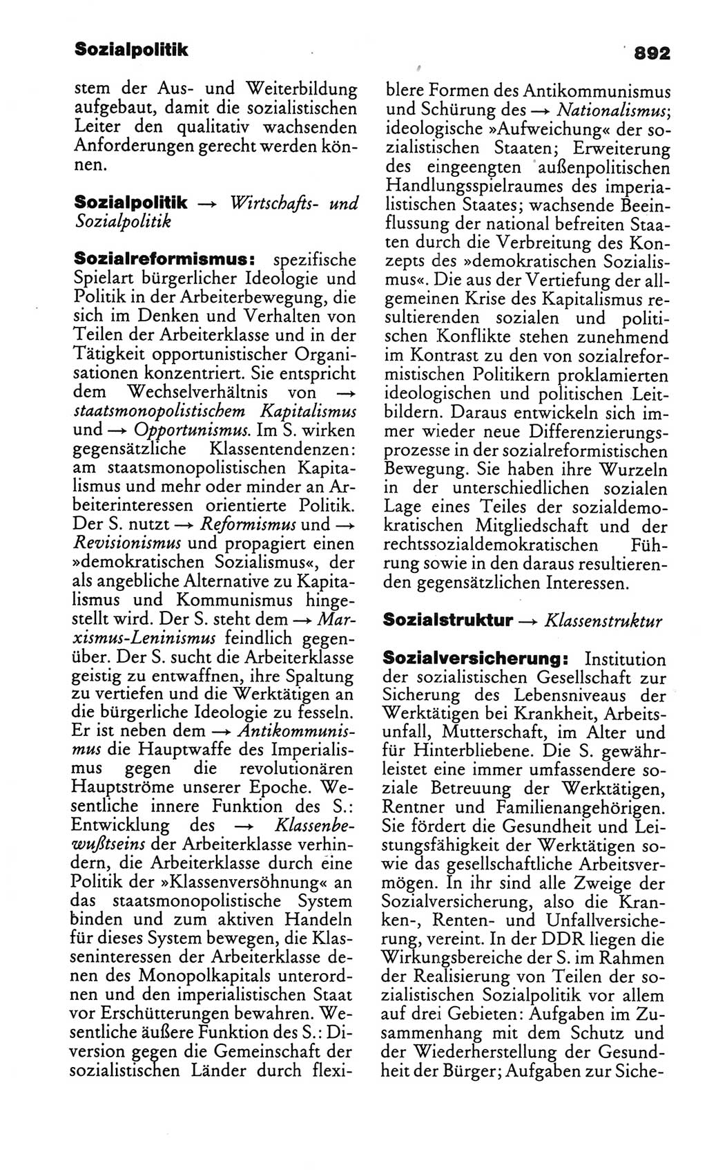 Kleines politisches Wörterbuch [Deutsche Demokratische Republik (DDR)] 1986, Seite 892 (Kl. pol. Wb. DDR 1986, S. 892)