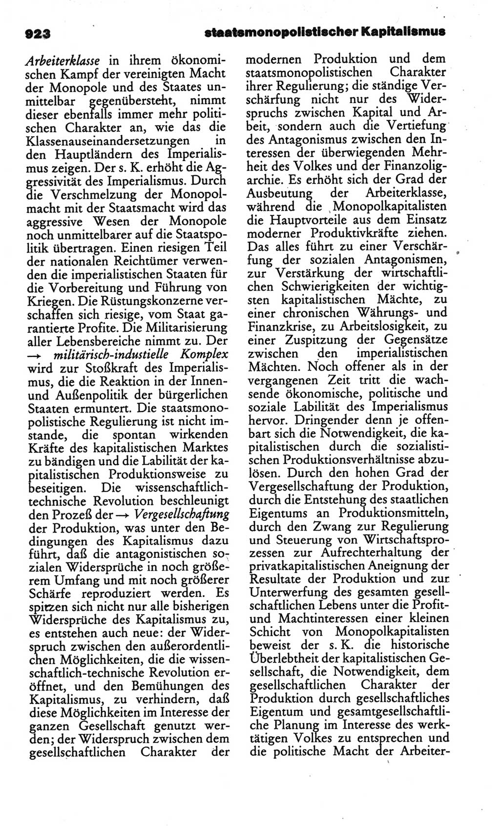 Kleines politisches Wörterbuch [Deutsche Demokratische Republik (DDR)] 1986, Seite 923 (Kl. pol. Wb. DDR 1986, S. 923)