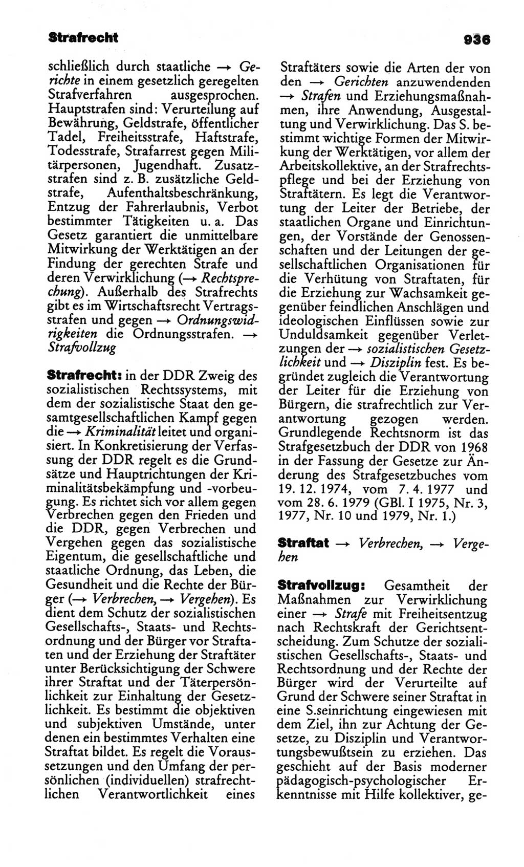 Kleines politisches Wörterbuch [Deutsche Demokratische Republik (DDR)] 1986, Seite 936 (Kl. pol. Wb. DDR 1986, S. 936)