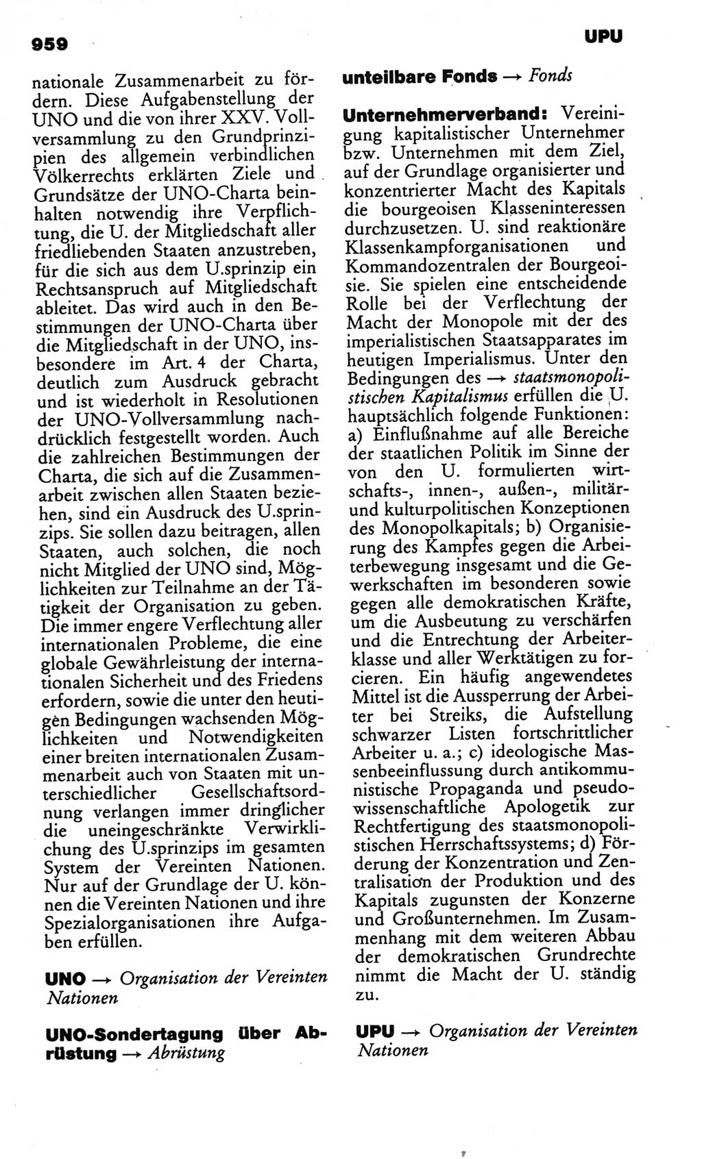 Kleines politisches Wörterbuch [Deutsche Demokratische Republik (DDR)] 1986, Seite 959 (Kl. pol. Wb. DDR 1986, S. 959)