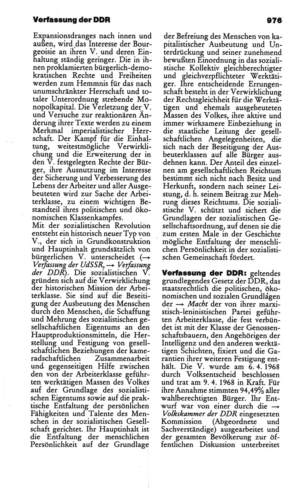 Kleines politisches Wörterbuch [Deutsche Demokratische Republik (DDR)] 1986, Seite 976 (Kl. pol. Wb. DDR 1986, S. 976)