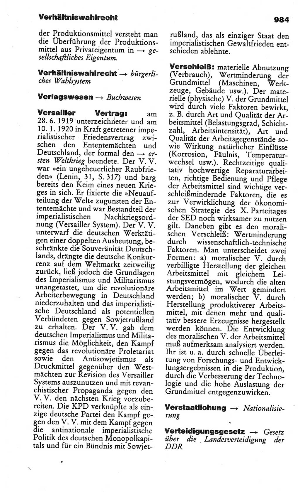 Kleines politisches Wörterbuch [Deutsche Demokratische Republik (DDR)] 1986, Seite 984 (Kl. pol. Wb. DDR 1986, S. 984)