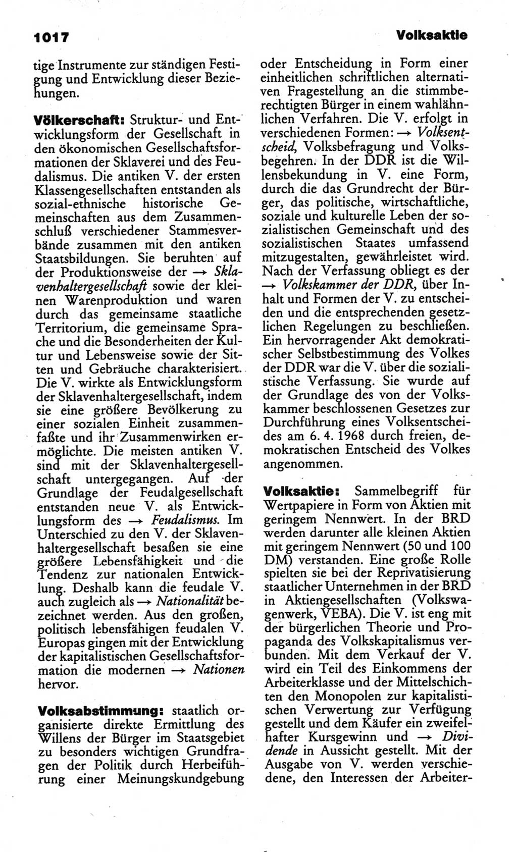 Kleines politisches Wörterbuch [Deutsche Demokratische Republik (DDR)] 1986, Seite 1017 (Kl. pol. Wb. DDR 1986, S. 1017)