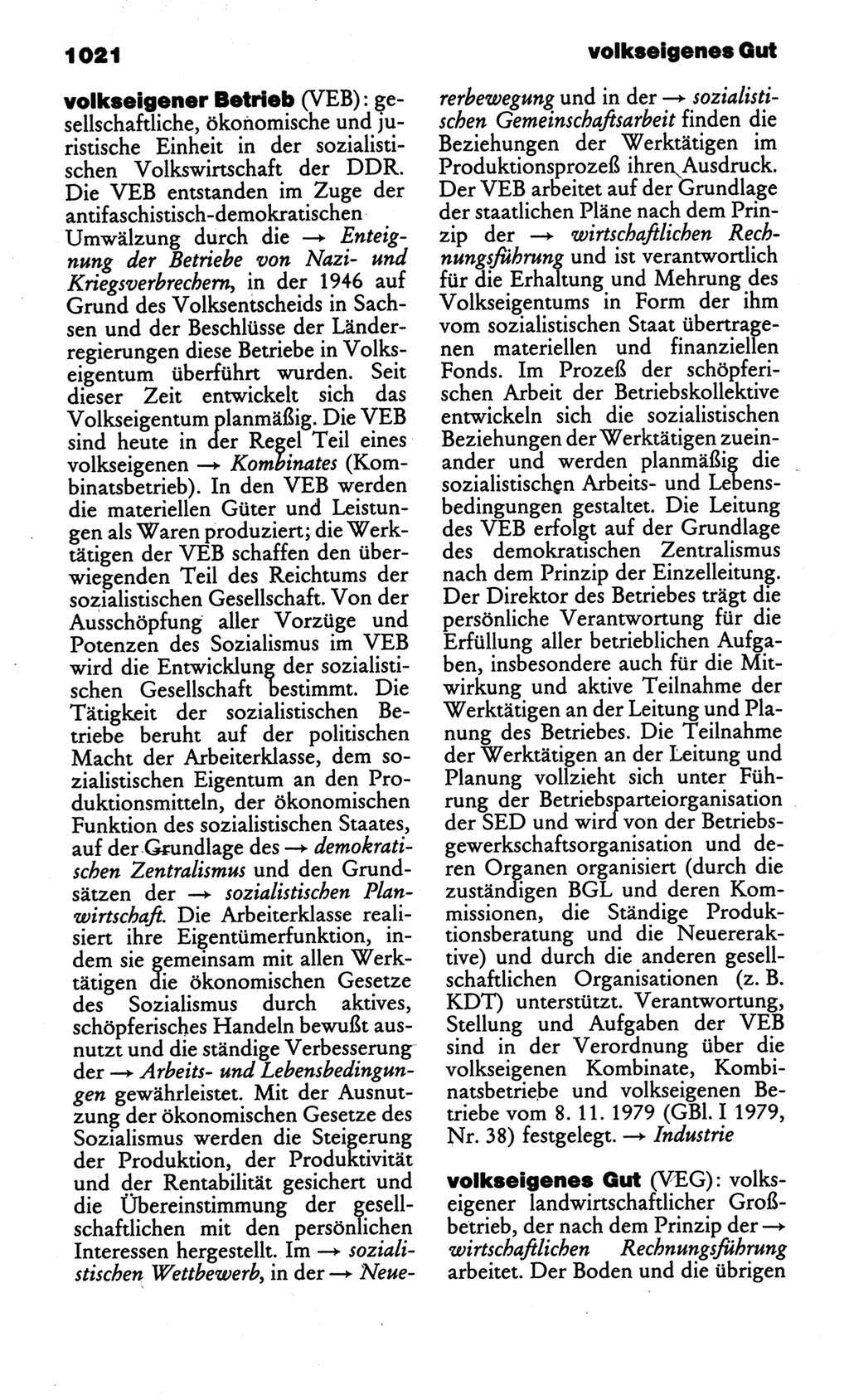 Kleines politisches Wörterbuch [Deutsche Demokratische Republik (DDR)] 1986, Seite 1021 (Kl. pol. Wb. DDR 1986, S. 1021)