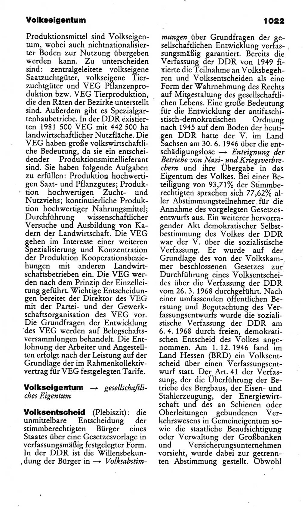 Kleines politisches Wörterbuch [Deutsche Demokratische Republik (DDR)] 1986, Seite 1022 (Kl. pol. Wb. DDR 1986, S. 1022)