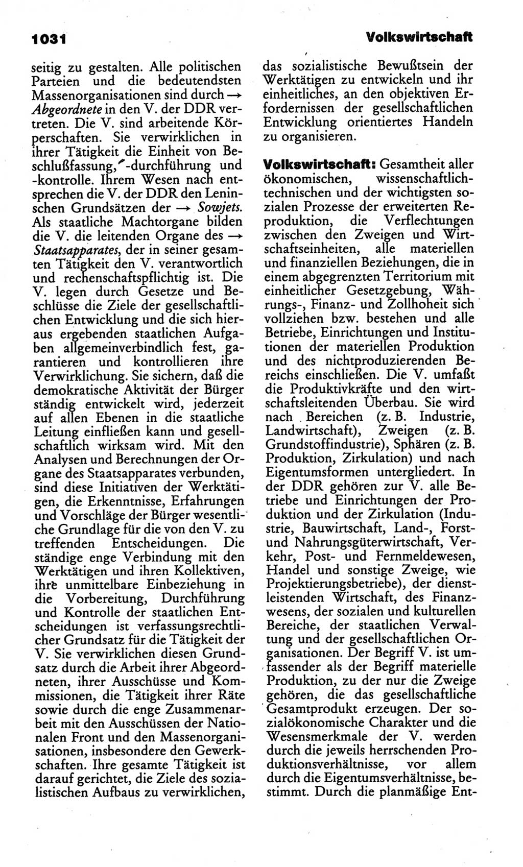 Kleines politisches Wörterbuch [Deutsche Demokratische Republik (DDR)] 1986, Seite 1031 (Kl. pol. Wb. DDR 1986, S. 1031)