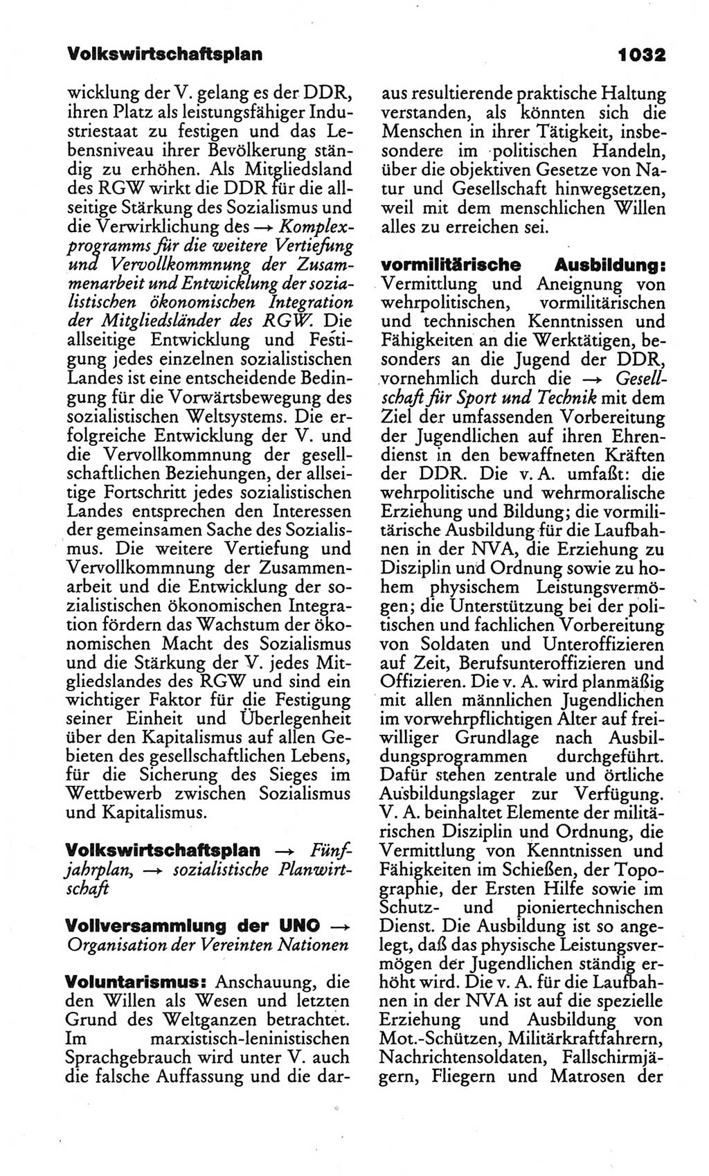 Kleines politisches Wörterbuch [Deutsche Demokratische Republik (DDR)] 1986, Seite 1032 (Kl. pol. Wb. DDR 1986, S. 1032)