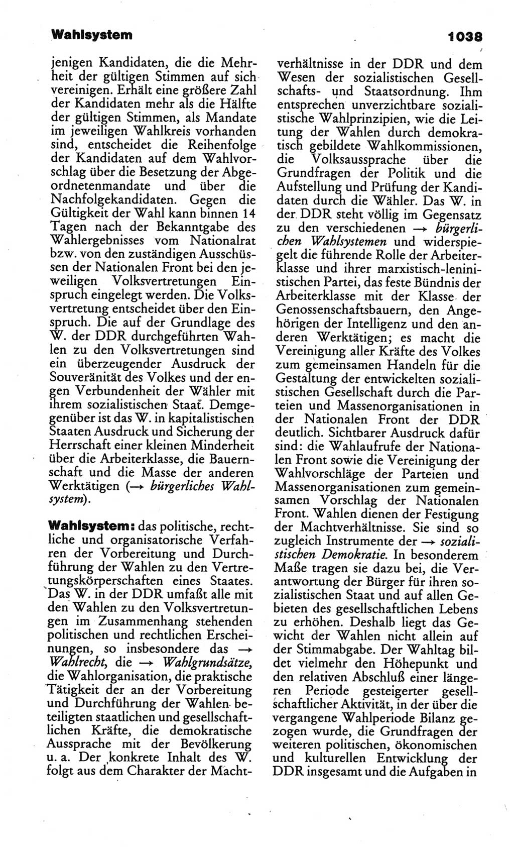 Kleines politisches Wörterbuch [Deutsche Demokratische Republik (DDR)] 1986, Seite 1038 (Kl. pol. Wb. DDR 1986, S. 1038)