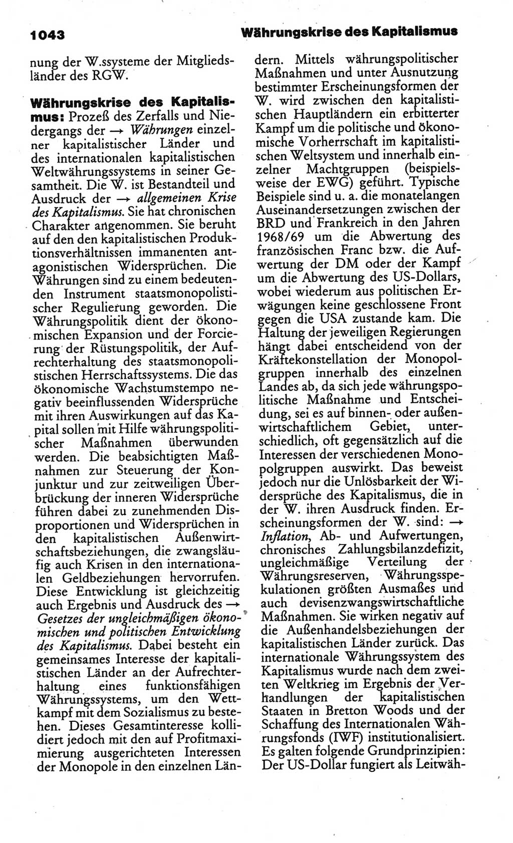 Kleines politisches Wörterbuch [Deutsche Demokratische Republik (DDR)] 1986, Seite 1043 (Kl. pol. Wb. DDR 1986, S. 1043)