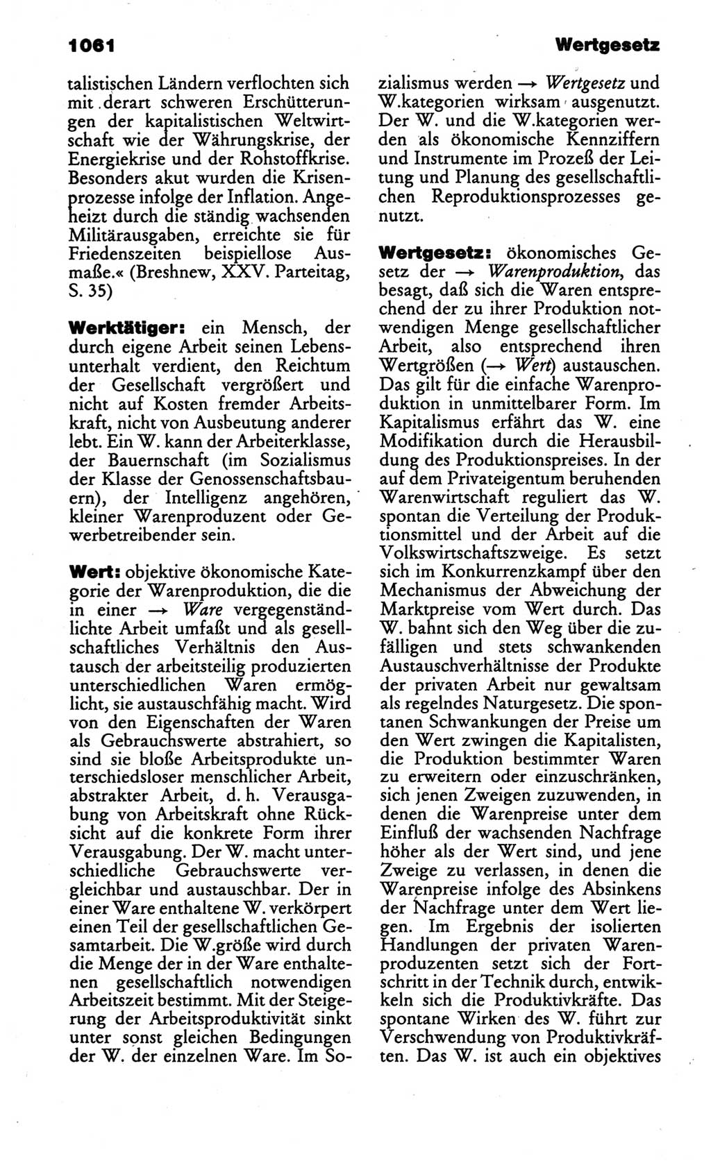 Kleines politisches Wörterbuch [Deutsche Demokratische Republik (DDR)] 1986, Seite 1061 (Kl. pol. Wb. DDR 1986, S. 1061)