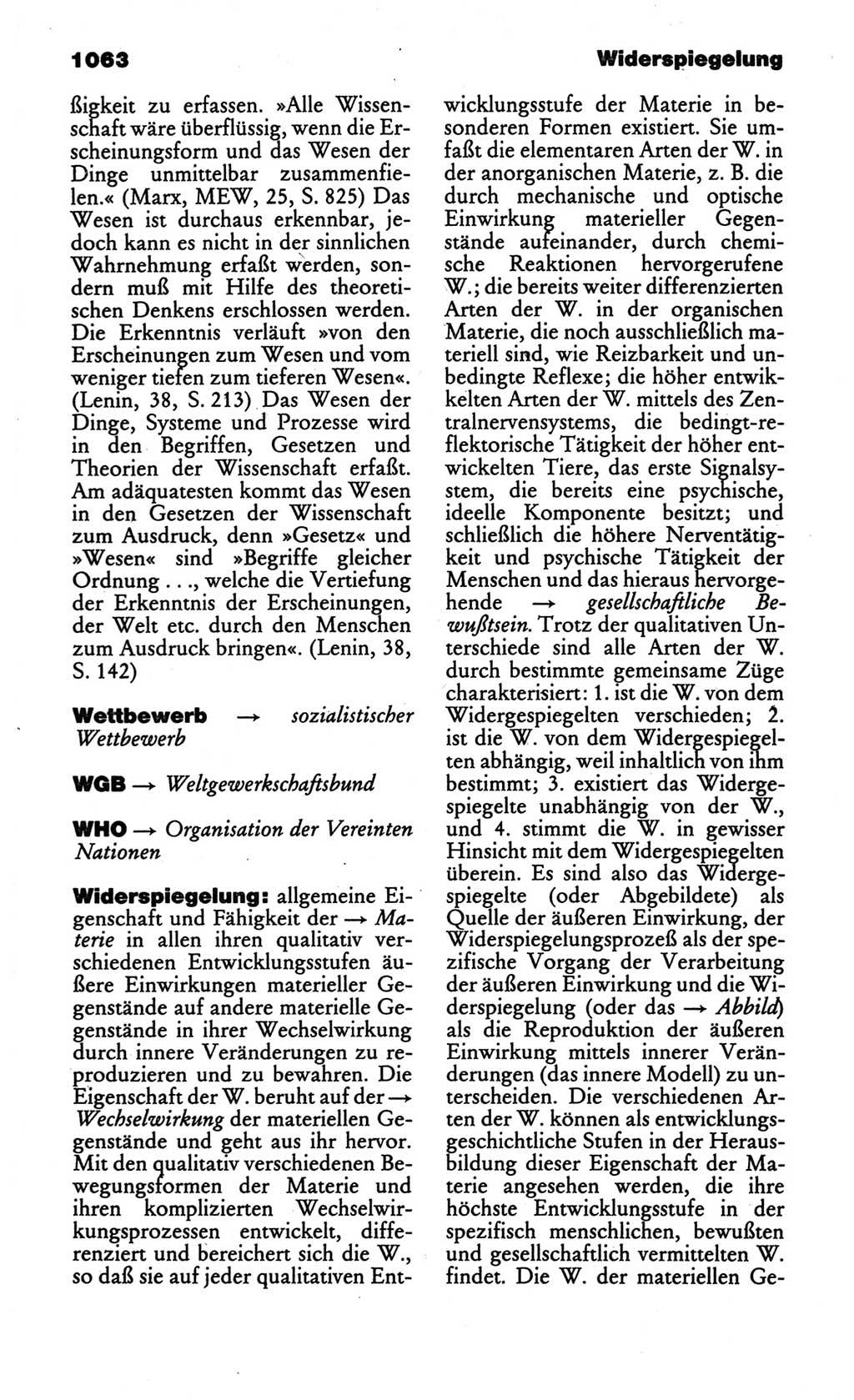 Kleines politisches Wörterbuch [Deutsche Demokratische Republik (DDR)] 1986, Seite 1063 (Kl. pol. Wb. DDR 1986, S. 1063)