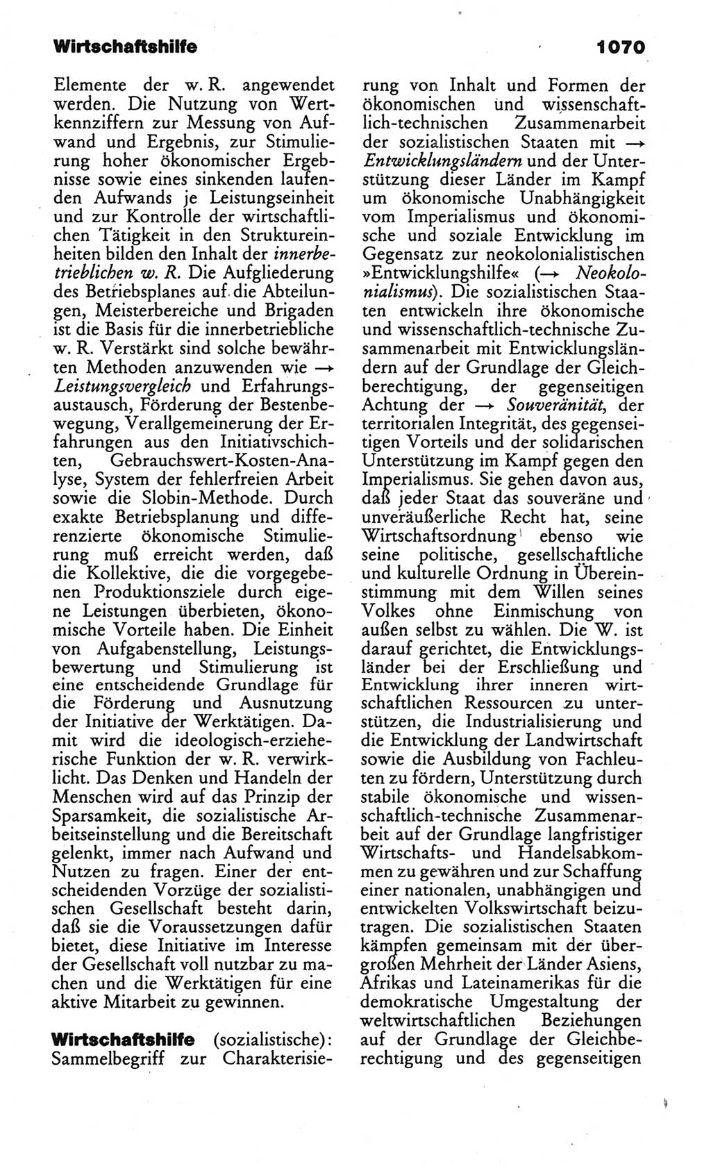 Kleines politisches Wörterbuch [Deutsche Demokratische Republik (DDR)] 1986, Seite 1070 (Kl. pol. Wb. DDR 1986, S. 1070)