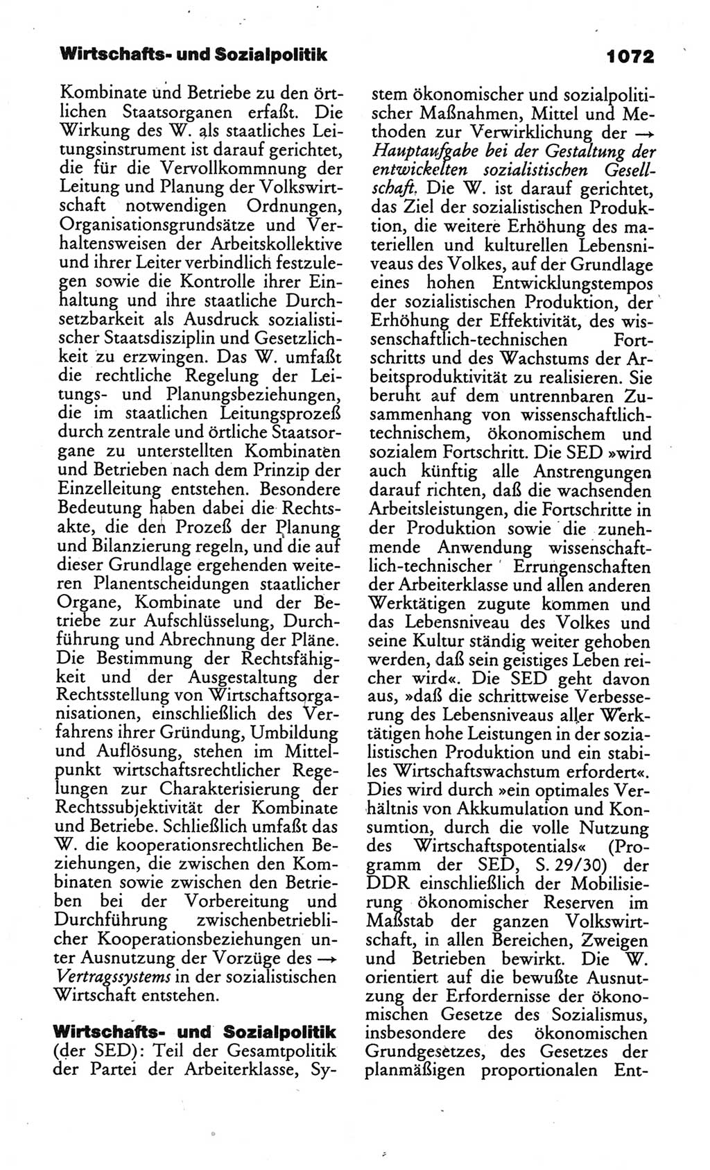 Kleines politisches Wörterbuch [Deutsche Demokratische Republik (DDR)] 1986, Seite 1072 (Kl. pol. Wb. DDR 1986, S. 1072)