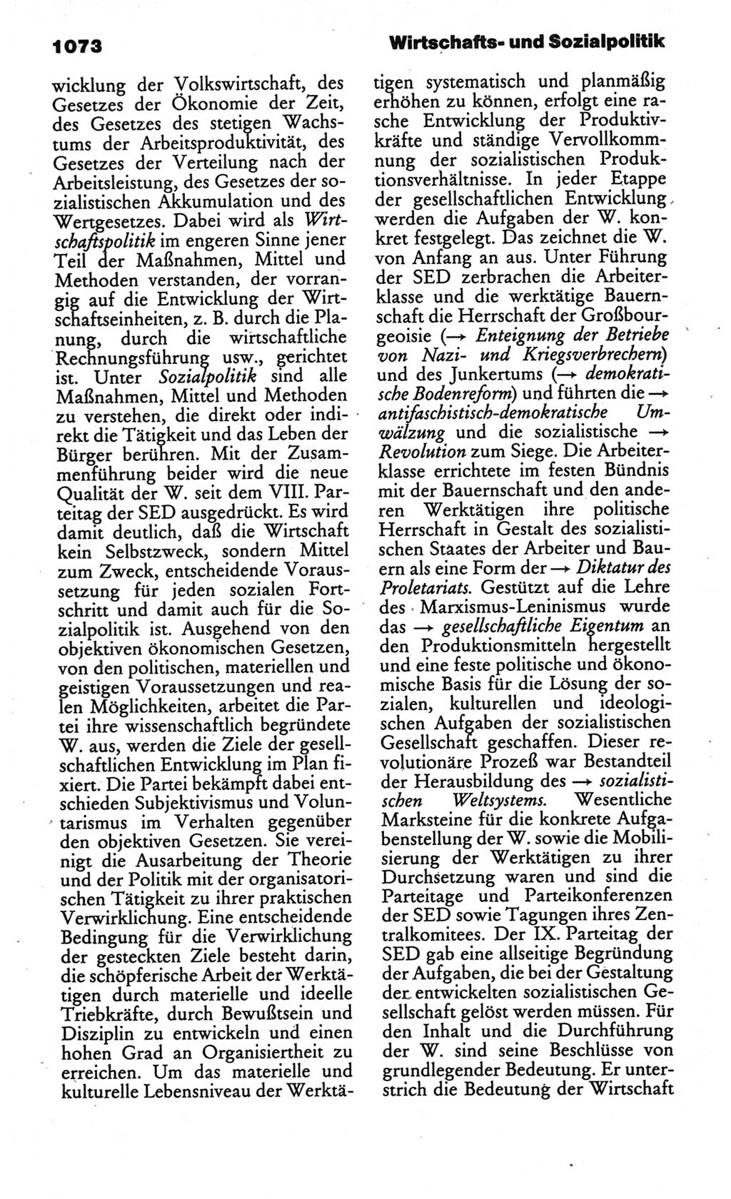 Kleines politisches Wörterbuch [Deutsche Demokratische Republik (DDR)] 1986, Seite 1073 (Kl. pol. Wb. DDR 1986, S. 1073)