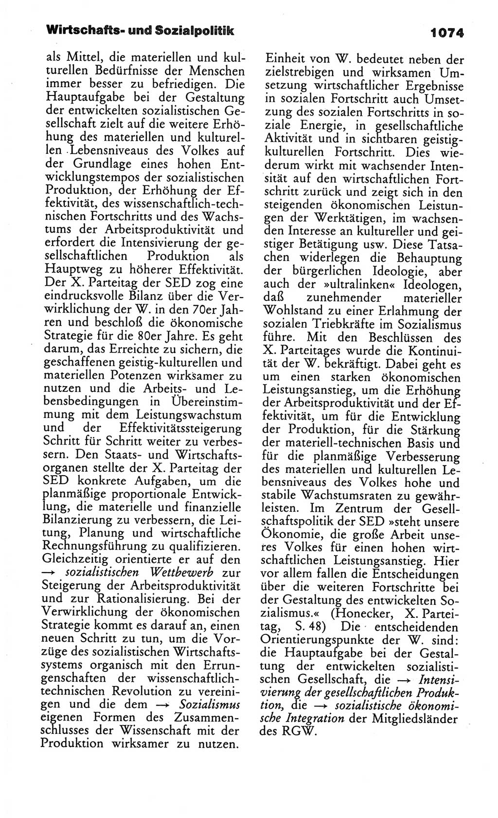 Kleines politisches Wörterbuch [Deutsche Demokratische Republik (DDR)] 1986, Seite 1074 (Kl. pol. Wb. DDR 1986, S. 1074)
