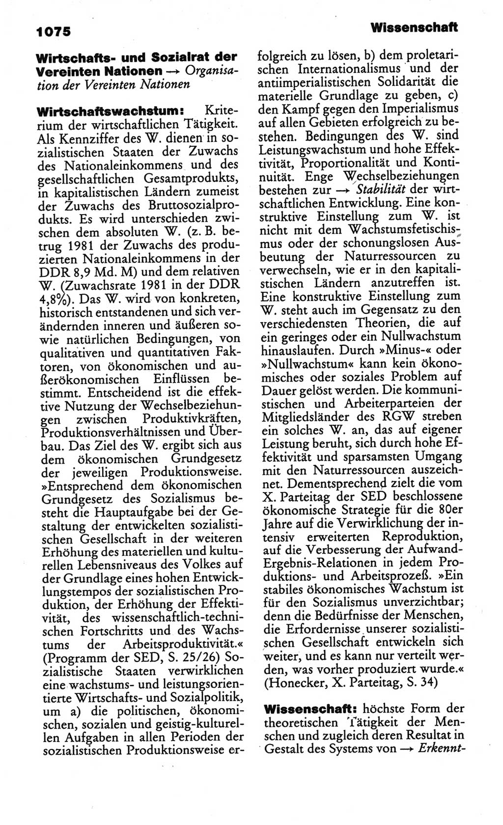 Kleines politisches Wörterbuch [Deutsche Demokratische Republik (DDR)] 1986, Seite 1075 (Kl. pol. Wb. DDR 1986, S. 1075)